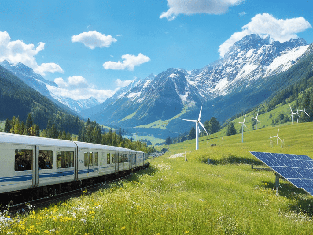 découvrez la beauté époustouflante des alpes suisses en voyageant en train. profitez d'un parcours écologique qui vous emmène à travers des paysages pittoresques, des lacs cristallins et des montagnes majestueuses. une expérience inoubliable au cœur de la nature!