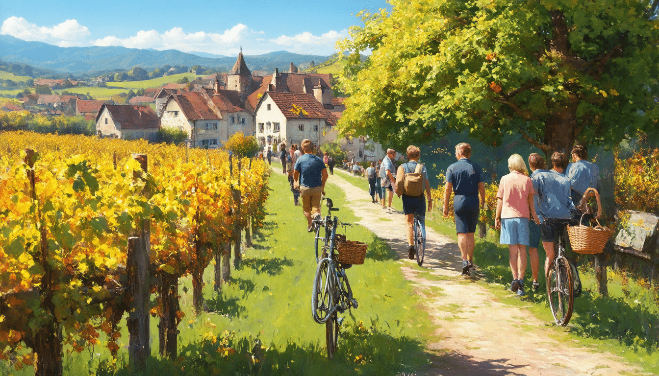 découvrez l'écotourisme en alsace à travers des circuits à pied et à vélo, explorant les villages typiques de la région. imprégnez-vous de paysages pittoresques, de traditions authentiques et de la richesse culturelle alsacienne tout en préservant l'environnement.