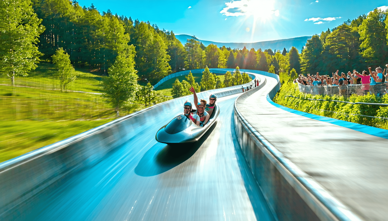 découvrez la luge d’été sur piste, une activité palpitante qui promet des sensations fortes pour tous. que vous soyez en famille ou entre amis, vivez des moments inoubliables en dévalant les pentes estivales. ne manquez pas l'occasion de vous adonner à ce sport ludique et accessible à tous !