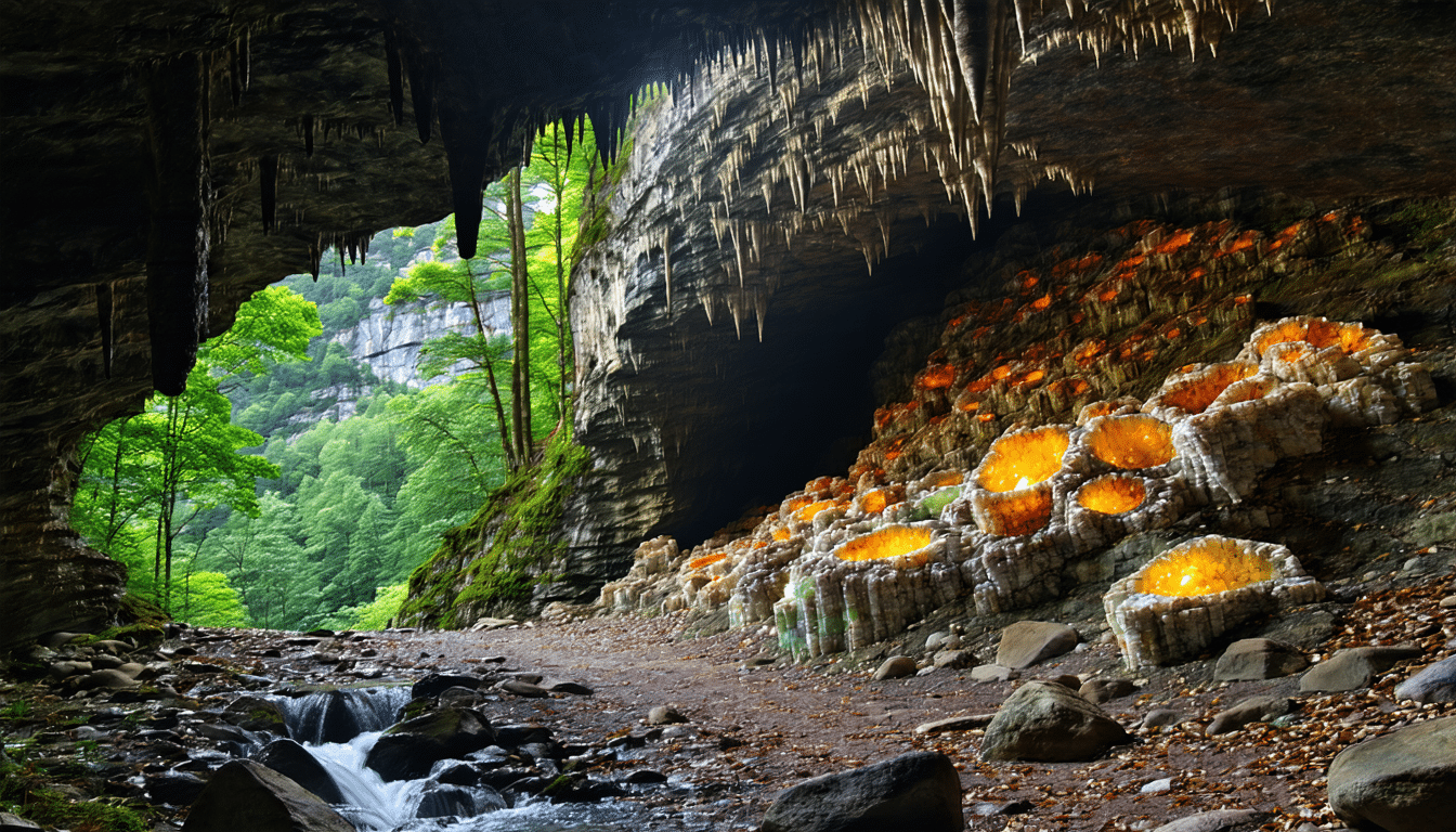 découvrez une grotte cachée en pleine montagne, abritant un secret géologique unique. explorez ses merveilles naturelles et laissez-vous émerveiller par la beauté de ce trésor insoupçonné.