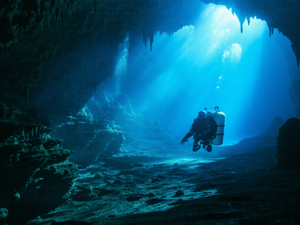 découvrez une grotte sous-marine étonnante où un écosystème mystérieux se cache. plongez dans cette aventure fascinante et explorez des formes de vie inédites qui pourraient révolutionner notre compréhension des profondeurs marines.